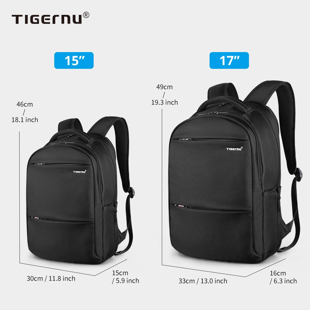 Comparison of 15 inch and 17 inch backpacks with model T-B3032A