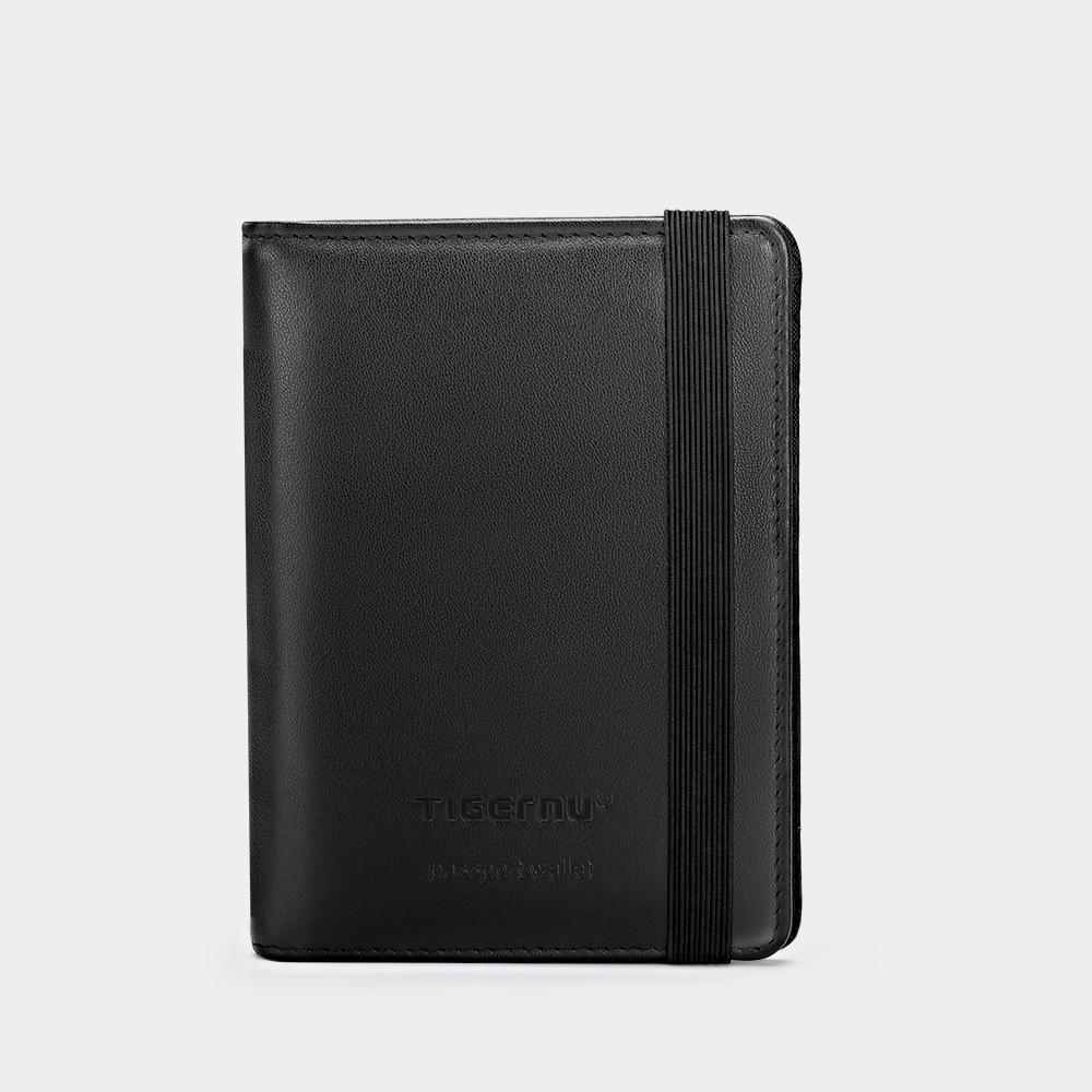 Model T-S8005 black leather wallet front view nologo