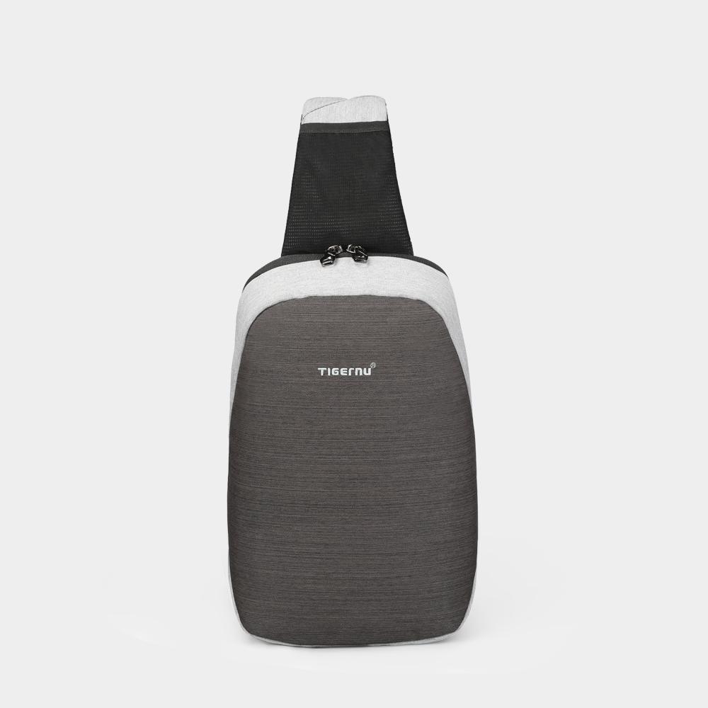 Side view of a typical grey shoulder bag with model T-S8061 no logo