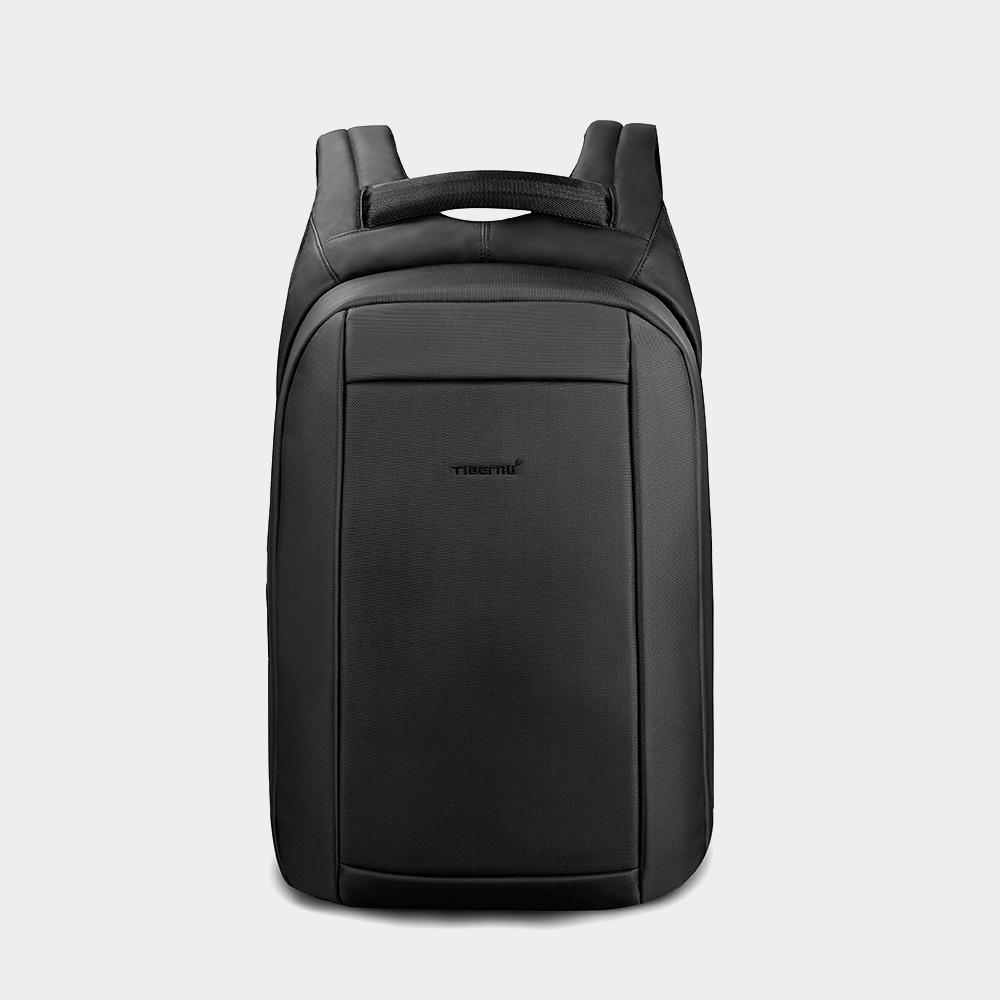 The front view of the black backpack model T-B3599 no logo