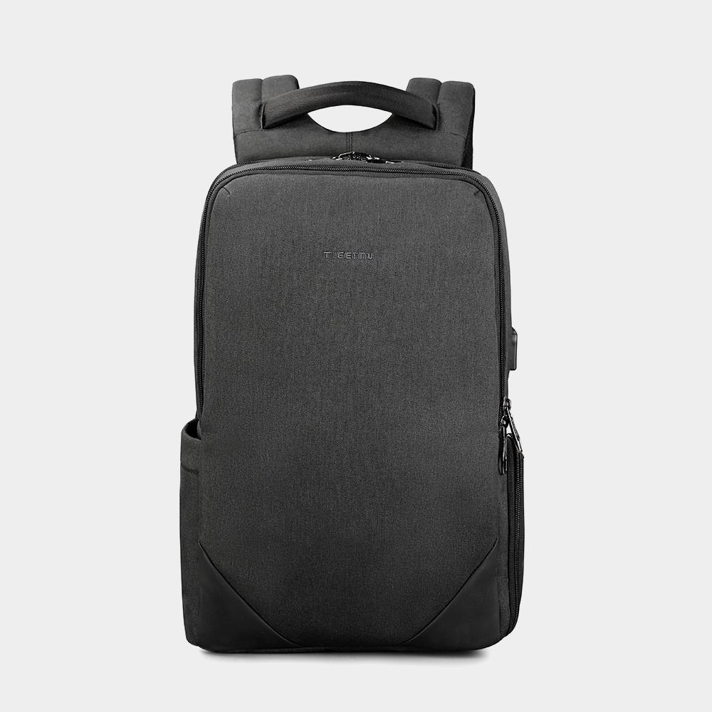 The front view of the black backpack model T-B3601 no logo